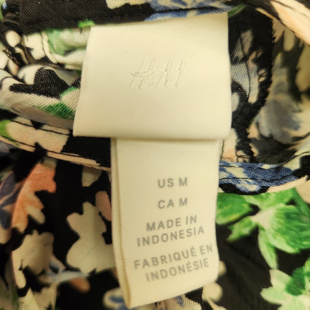 H&M Dress Womens M‎ Multicolour Floral Round Neck Long Sleeve Maxi Relaxed Fit - Picture 5 of 8